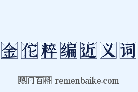 金佗粹编近义词是什么意思的图片